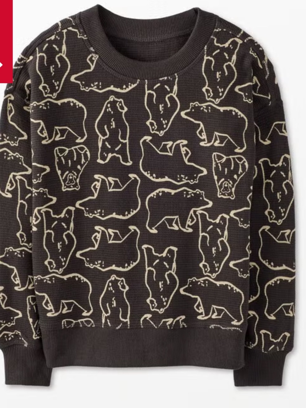 Hanna Andersson Printed Waffle Crew Neck Bear Camo Kids Children’s 5